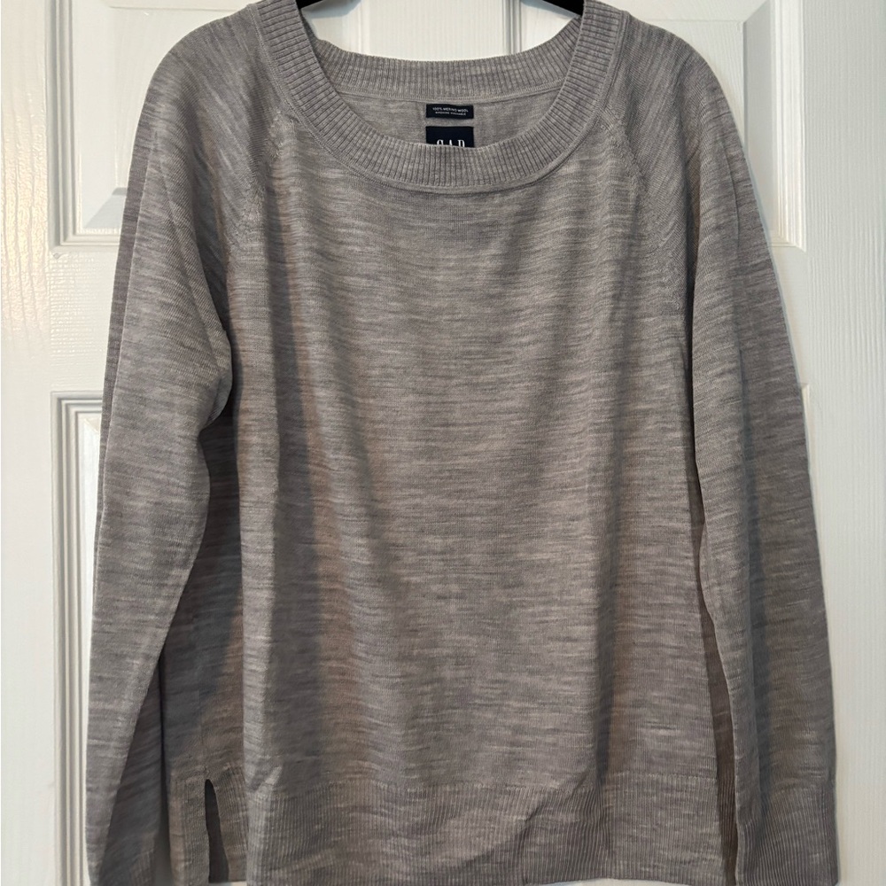 GAP Merino Wool Sweater in Light Gray